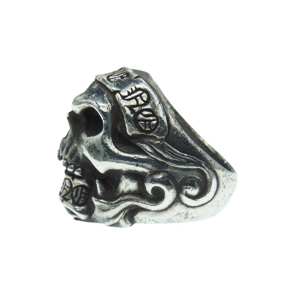 RAT RACE ラットレース GIVE NO TAKE NO SKULL RING ギブノーテイクノー スカル リング シルバー系 20号【中古】