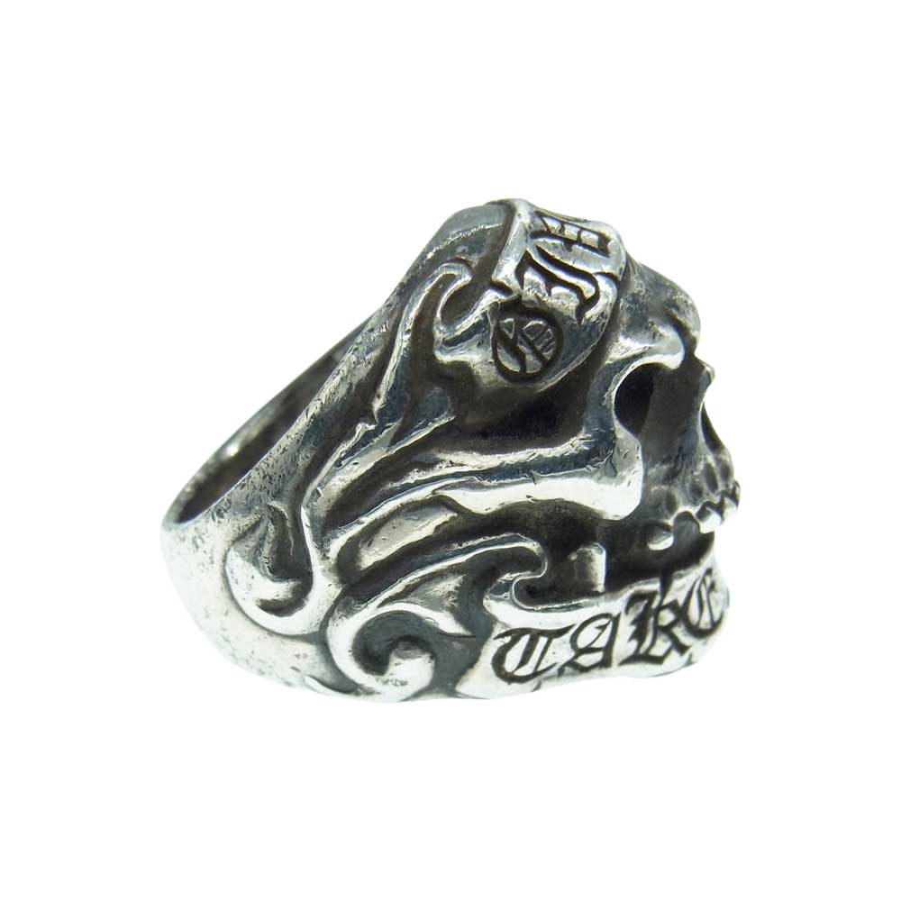 RAT RACE ラットレース GIVE NO TAKE NO SKULL RING ギブノーテイクノー スカル リング シルバー系 20号【中古】