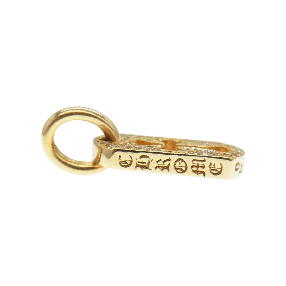 CHROME HEARTS クロムハーツ（原本無） 22K DT TNY CO CRS P/D タイニー カットアウト クロス ドッグタグ パヴェ ダイヤ チャーム ゴールド系【中古】