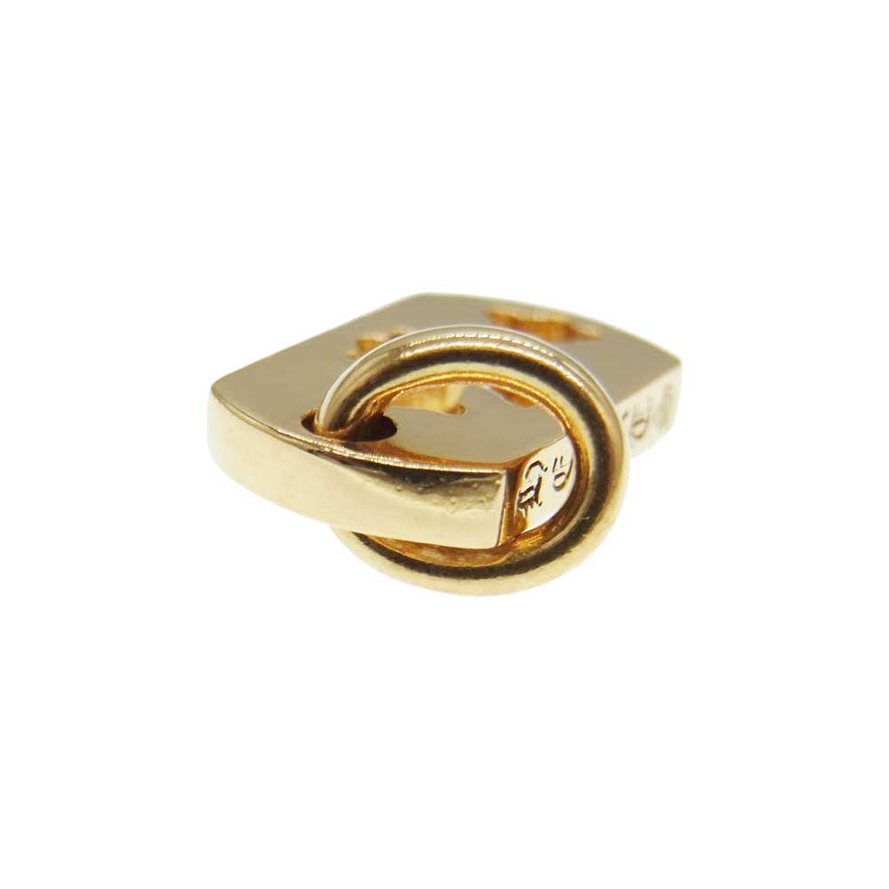 CHROME HEARTS クロムハーツ（原本無） 22K DT TNY CO CRS P/D タイニー カットアウト クロス ドッグタグ パヴェ ダイヤ チャーム ゴールド系【中古】