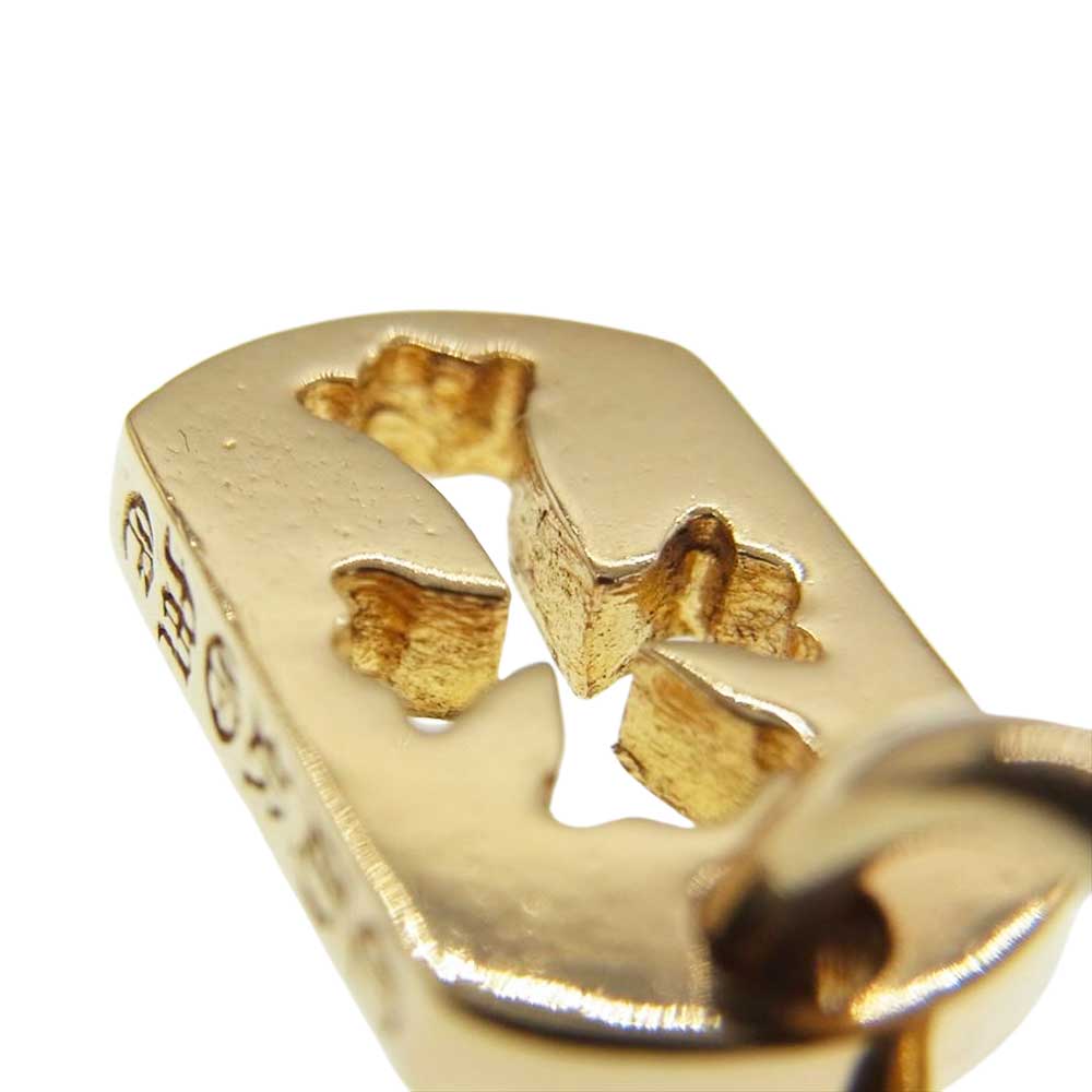 CHROME HEARTS クロムハーツ（原本無） 22K DT TNY CO CRS P/D タイニー カットアウト クロス ドッグタグ パヴェ ダイヤ チャーム ゴールド系【中古】