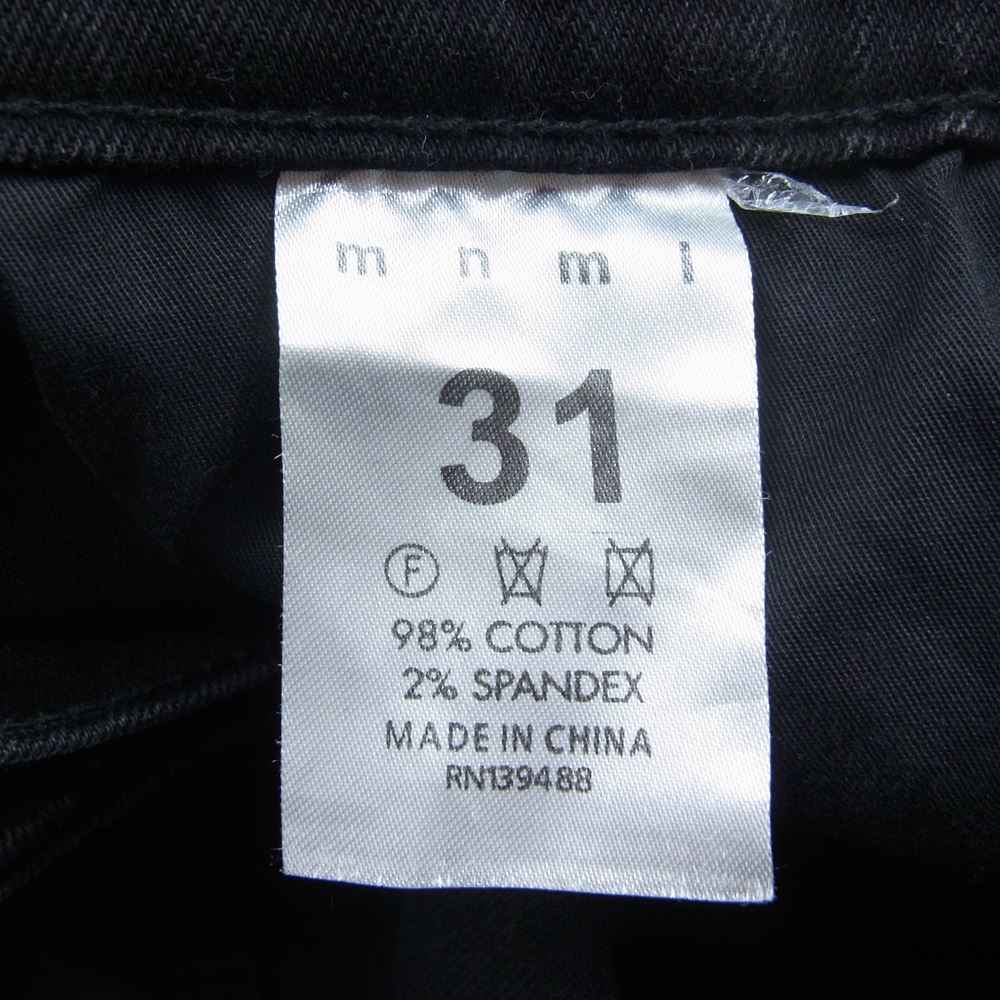 ミニマル ダメージ スキニー デニム パンツ  ブラック系 31【中古】