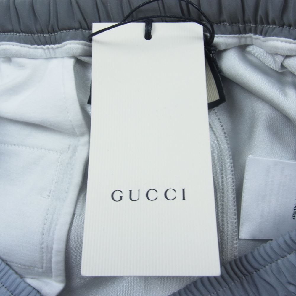 GUCCI グッチ 587386 Reflective Track Pants 587386-XJBN7 リフレクティブ GGサイドライン トラックパンツ グレー系 M【中古】