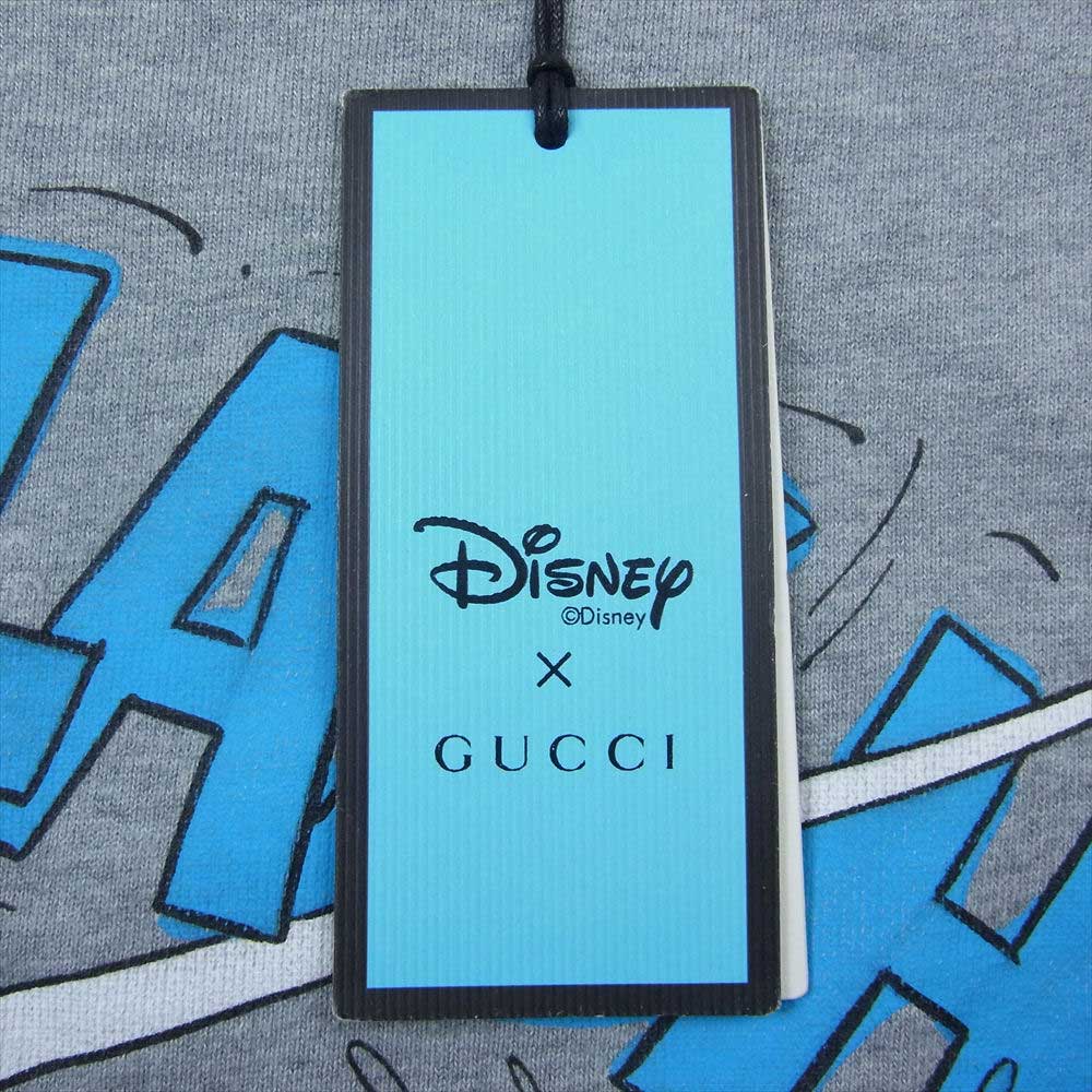 GUCCI グッチ 623245 Disney ディズニー Donald Duck ドナルドダック ダメージ加工 クルーネック スウェット グレー系 L【中古】