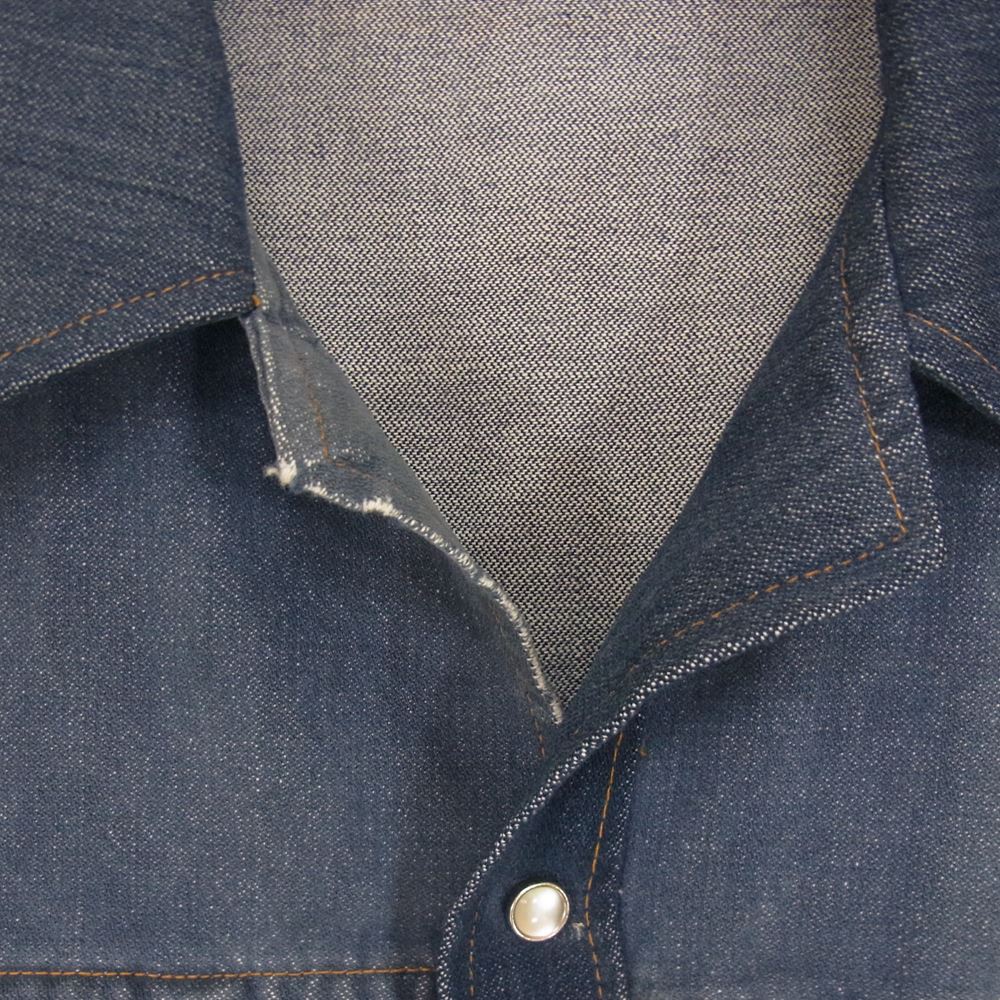 Wrangler ラングラー ヴィンテージ デニム ウェスタン シャツ ジャケット インディゴブルー系 サイズ表記無【中古】