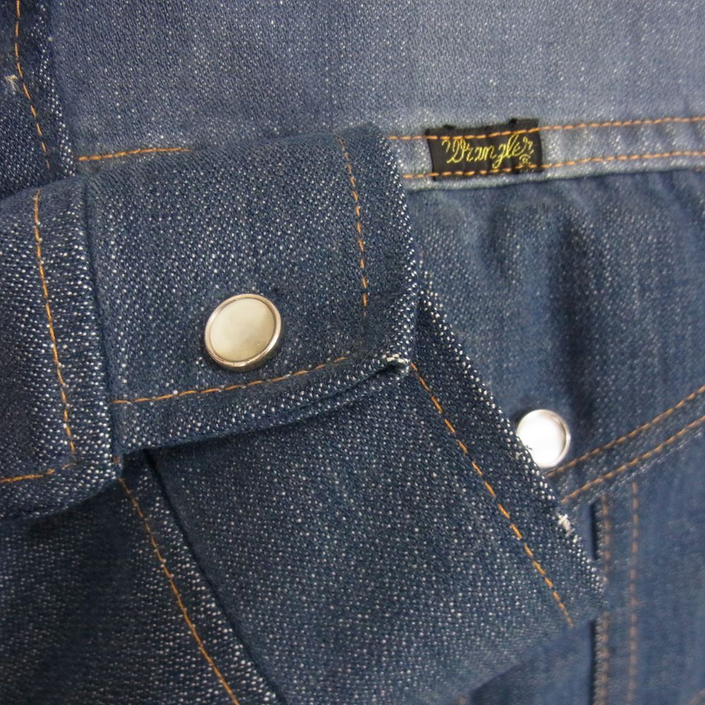 Wrangler ラングラー ヴィンテージ デニム ウェスタン シャツ ジャケット インディゴブルー系 サイズ表記無【中古】