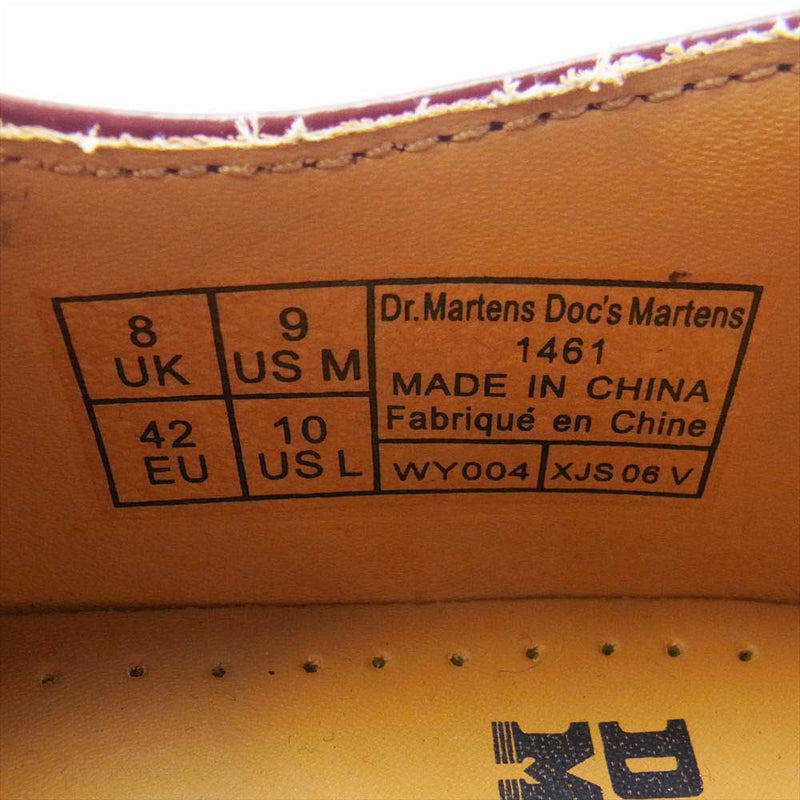 Dr.Martens ドクターマーチン 1461 3EYE GIBSON 3ホール ギブソン シューズ ワインレッド系 ブラック系 UK8【中古】