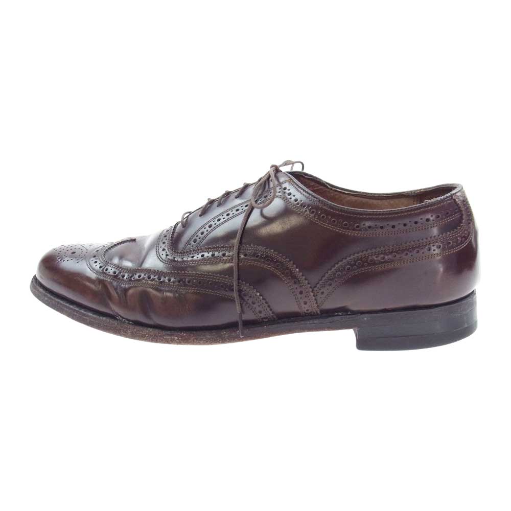フローシャイムインペリアル ウイングチップ レザー シューズ ブラウン系 10E【中古】