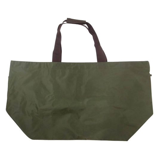 Herve Chapelier エルベ・シャプリエ 舟形 ボストン 大型 ナイロン トートバッグ カーキ系【中古】