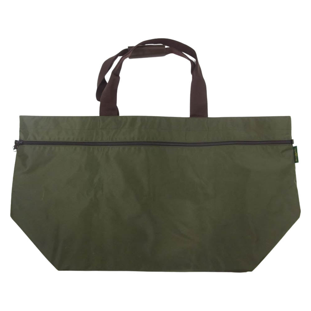Herve Chapelier エルベ・シャプリエ 舟形 ボストン 大型 ナイロン トートバッグ カーキ系【中古】