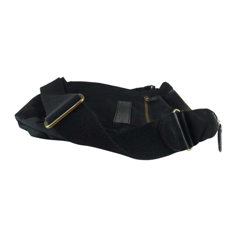 Felisi フェリージ 9362 リモンタナイロン バケッタレザー ショルダー バッグ ブラック系【中古】