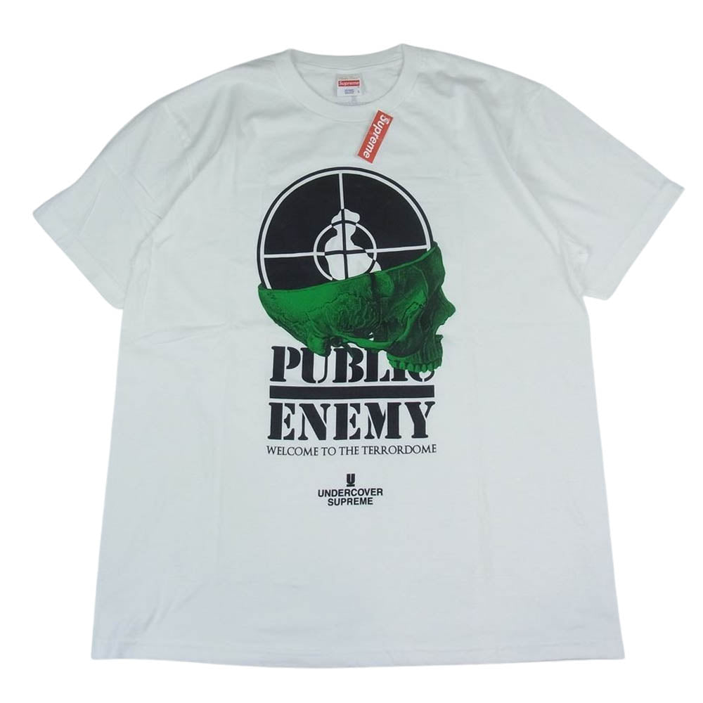 Supreme シュプリーム 18SS UNDERCOVER アンダーカバー Public Enemy Terrordome Tee パブリックエネミー Tシャツ ホワイト系 L【新古品】【未使用】【中古】