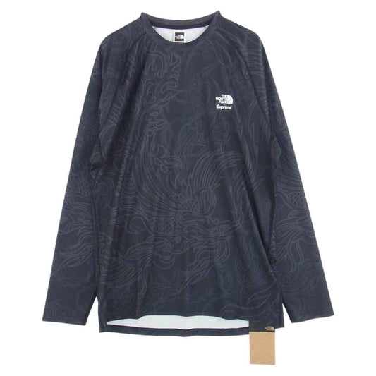 Supreme シュプリーム 22AW THE NORTH FACE ノースフェイス Base Layer L/S Top ロングスリーブ Tシャツ TB TNFブラック USA L【新古品】【未使用】【中古】