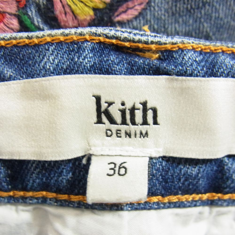 キス Embroidered Varick Denim Jean デニム パンツ インディゴブルー系 36【中古】