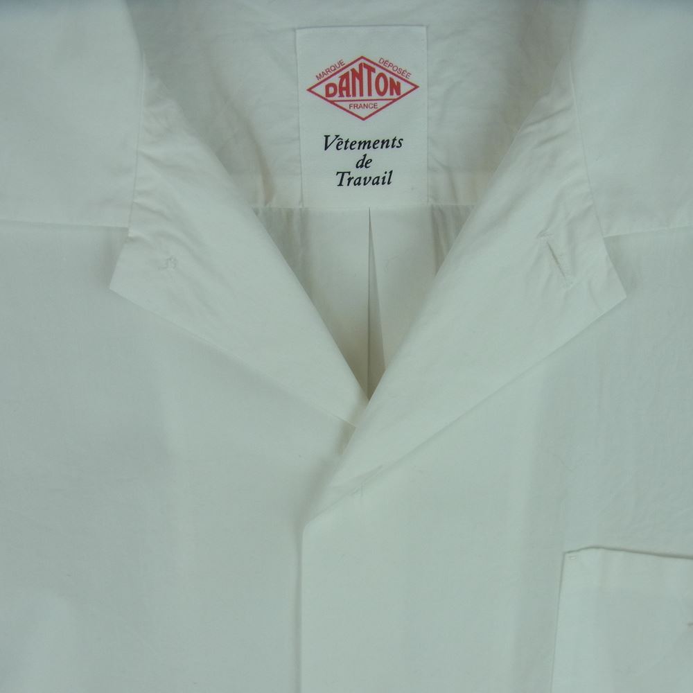 Danton ダントン SC DANTON POPLIN WD 半袖 シャツ コットン 日本製 ホワイト系 40【中古】