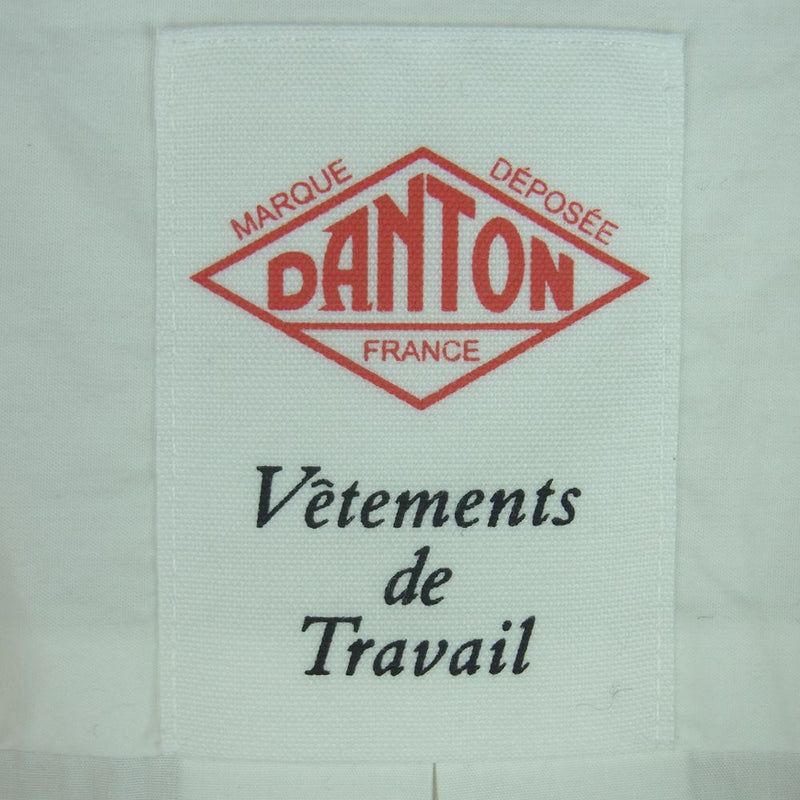 Danton ダントン SC DANTON POPLIN WD 半袖 シャツ コットン 日本製 ホワイト系 40【中古】