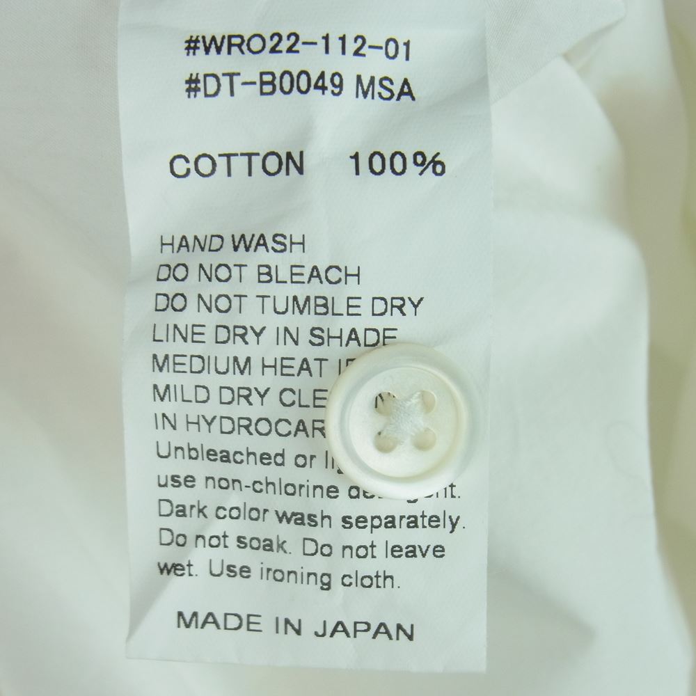 Danton ダントン SC DANTON POPLIN WD 半袖 シャツ コットン 日本製 ホワイト系 40【中古】