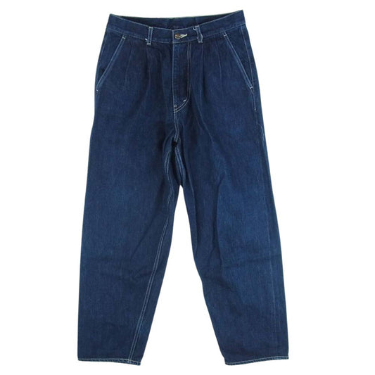 GRAPHPAPER グラフペーパー 22SS GU221-40028B Selvage Denim Two Tuck Tapered Pants デニム パンツ インディゴブルー系 1【中古】