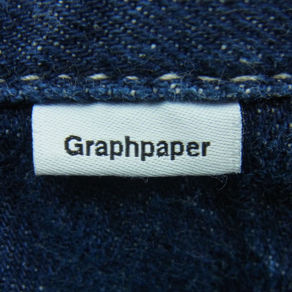 GRAPHPAPER グラフペーパー 22SS GU221-40028B Selvage Denim Two Tuck Tapered Pants デニム パンツ インディゴブルー系 1【中古】