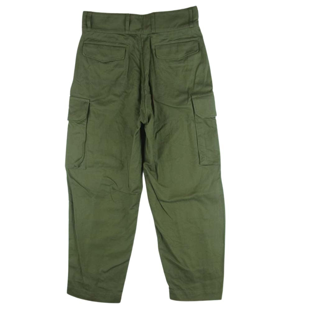 ブラームス 23SS bROOTS23S35 ROOTSTOCK Cotton Serge 47 Pants カーゴ パンツ 日本製 モスグリーン系 2【中古】