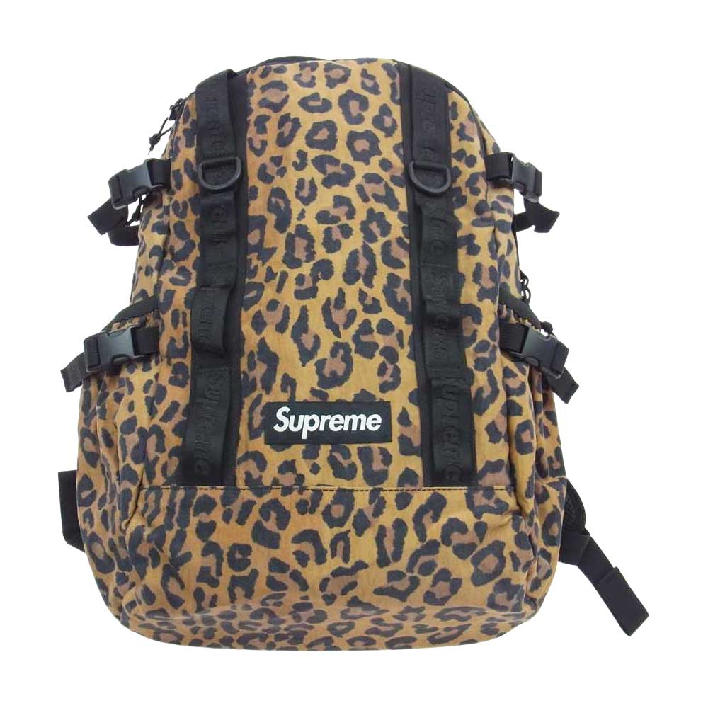 Supreme シュプリーム 20AW Leopard Backpack Bag レオパード バックパック ブラウン系【美品】【中古】