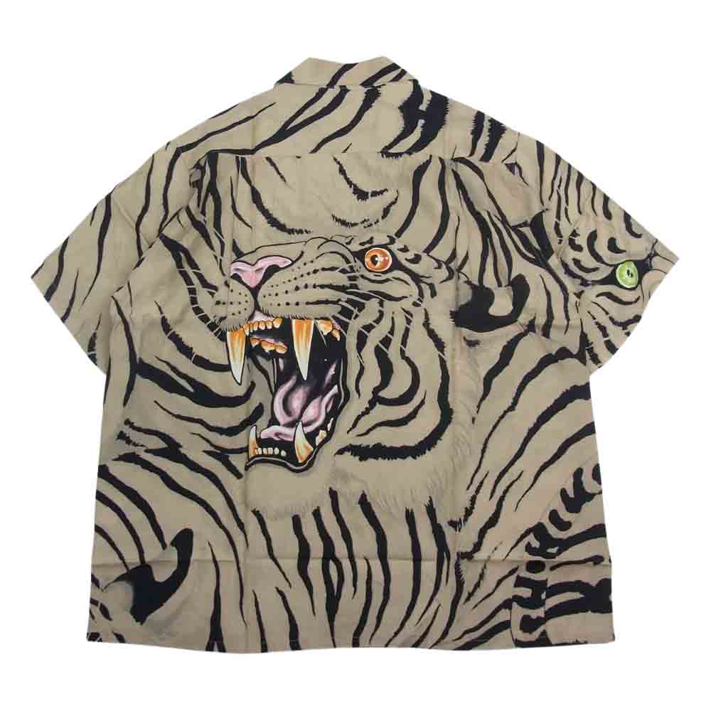 WACKO MARIA ワコマリア 22SS TIMLEHI-WM-HI26 × TIM LEHI ティム リーハイ HAWAIIAN SHIRT TYPE 1 ハワイアン 半袖 シャツ M ベージュ系 M【新古品】【未使用】【中古】