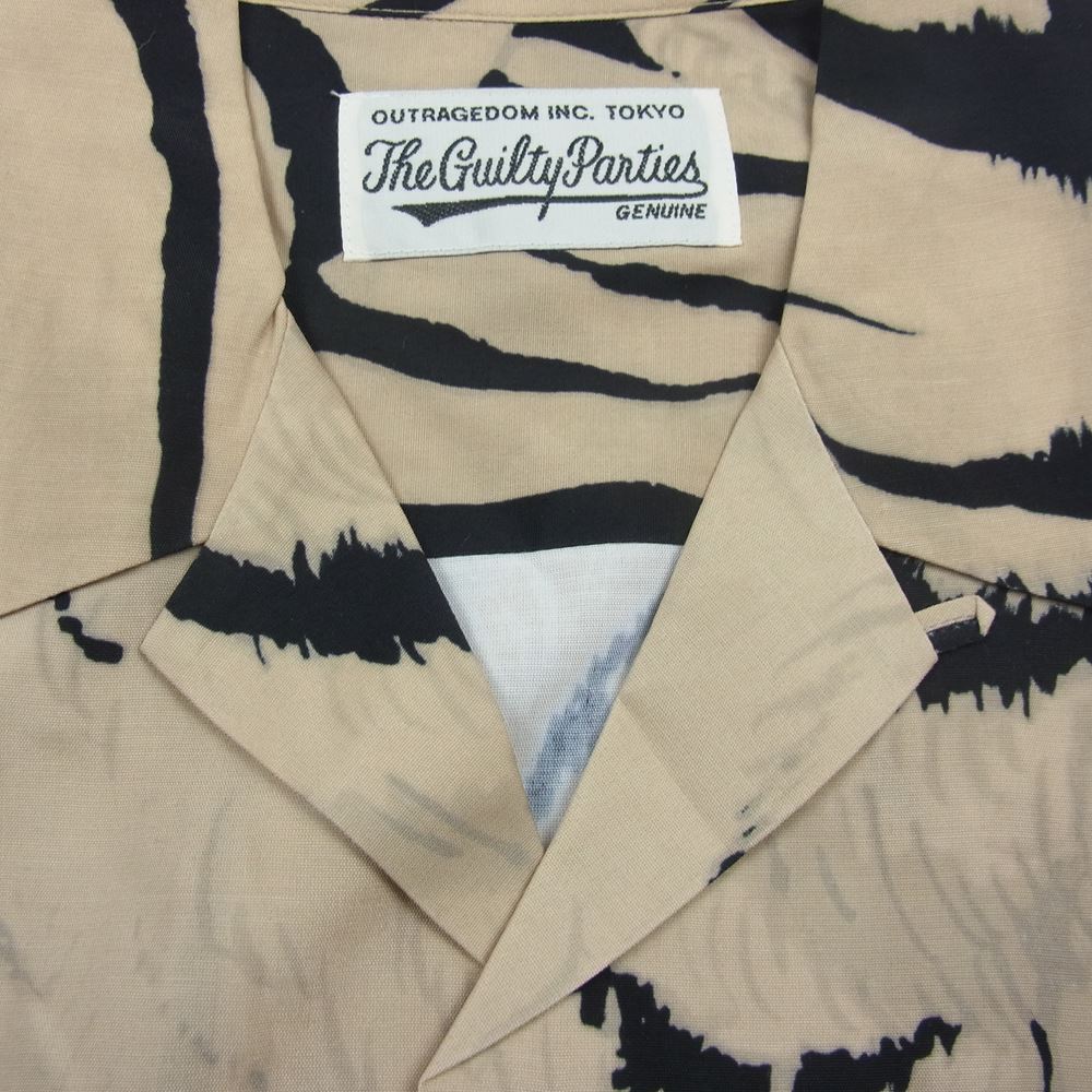 WACKO MARIA ワコマリア 22SS TIMLEHI-WM-HI26 × TIM LEHI ティム リーハイ HAWAIIAN SHIRT TYPE 1 ハワイアン 半袖 シャツ M ベージュ系 M【新古品】【未使用】【中古】