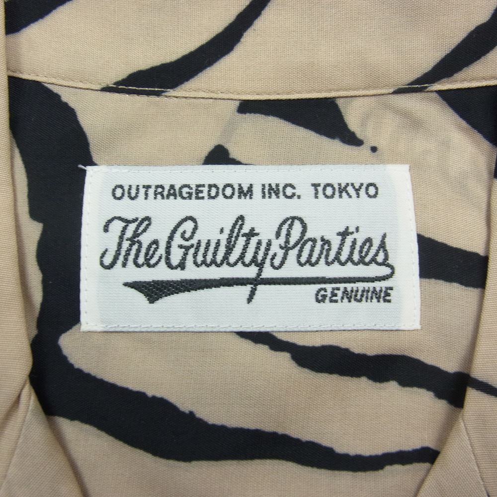 WACKO MARIA ワコマリア 22SS TIMLEHI-WM-HI26 × TIM LEHI ティム リーハイ HAWAIIAN SHIRT TYPE 1 ハワイアン 半袖 シャツ M ベージュ系 M【新古品】【未使用】【中古】