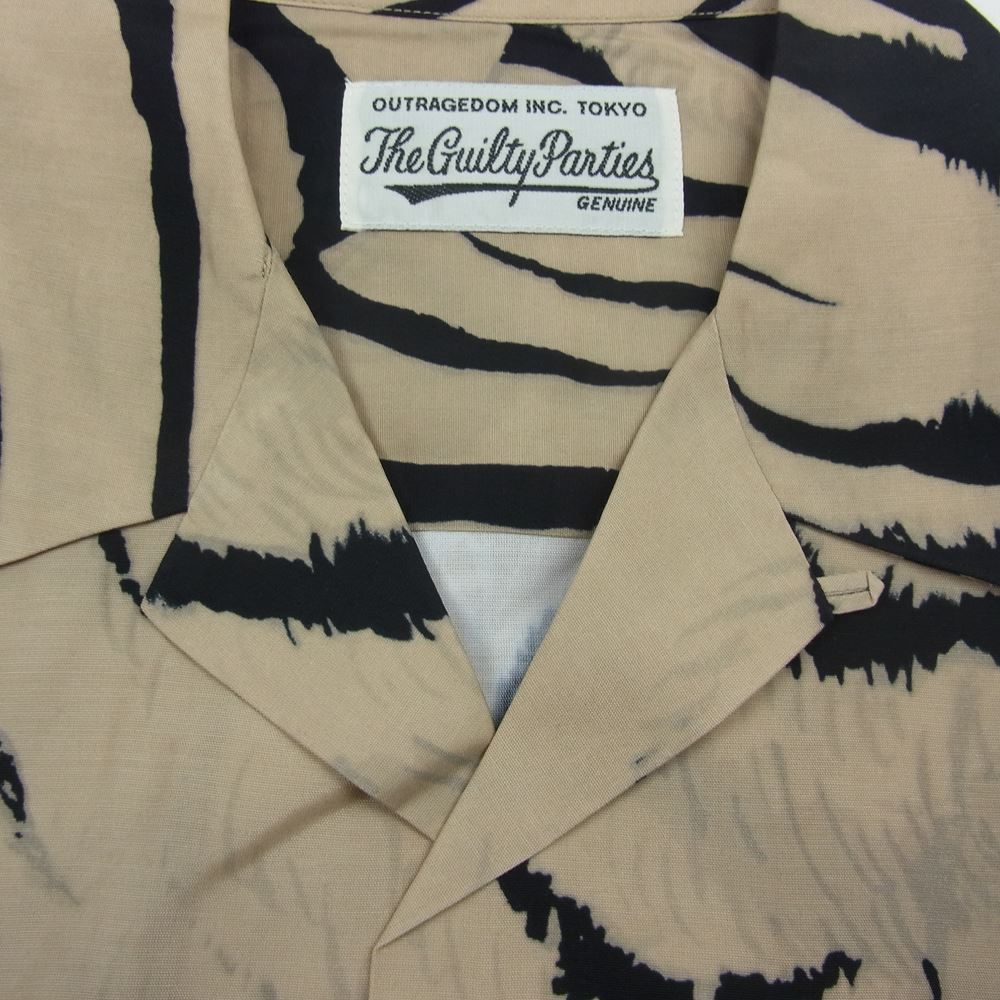 WACKO MARIA ワコマリア 22SS TIMLEHI-WM-HI26 × TIM LEHI ティム リーハイ HAWAIIAN SHIRT TYPE 1 ハワイアン 半袖 シャツ L ベージュ系 L【新古品】【未使用】【中古】