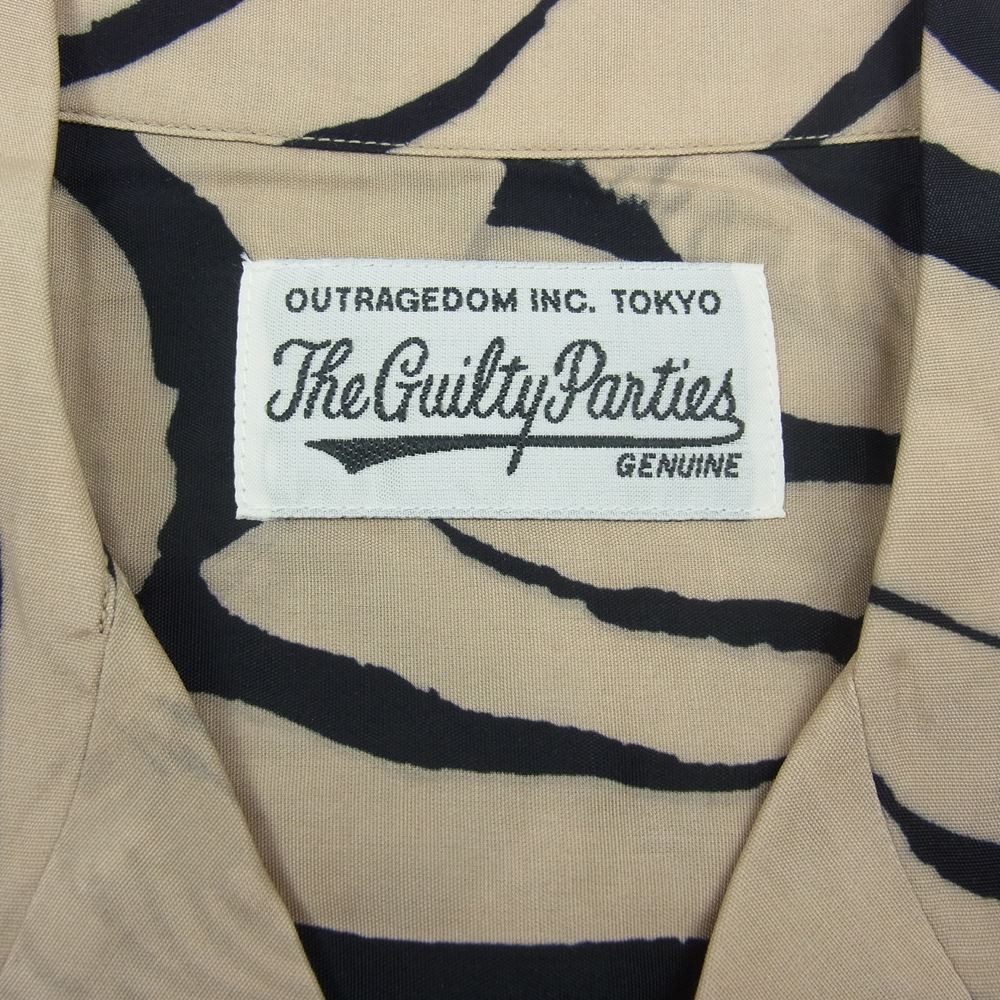 WACKO MARIA ワコマリア 22SS TIMLEHI-WM-HI26 × TIM LEHI ティム リーハイ HAWAIIAN SHIRT TYPE 1 ハワイアン 半袖 シャツ L ベージュ系 L【新古品】【未使用】【中古】