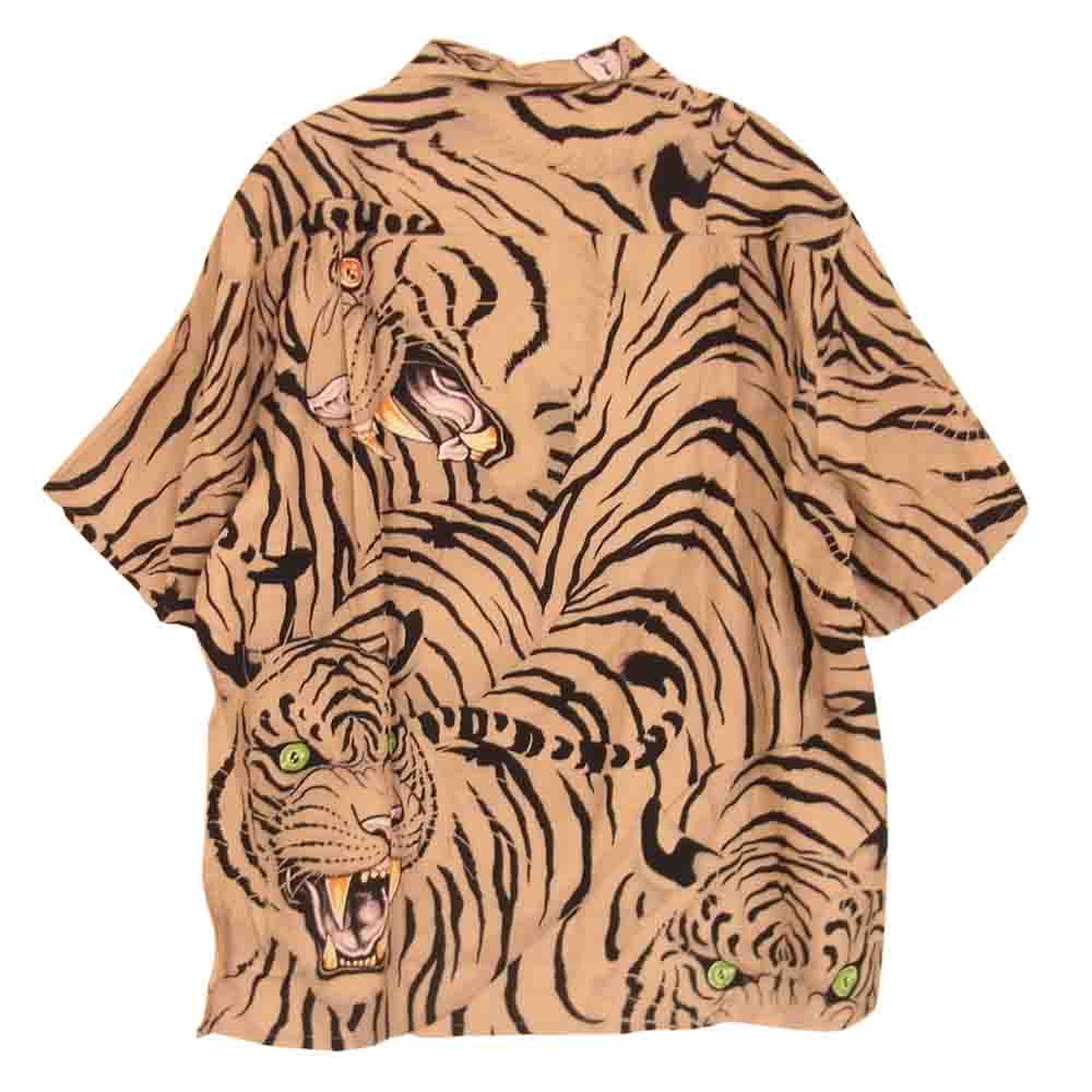 WACKO MARIA ワコマリア 22SS TIMLEHI-WM-HI27 × TIM LEHI ティム リーハイ HAWAIIAN SHIRT TYPE 2 ハワイアン 半袖 シャツ L ベージュ系 L【新古品】【未使用】【中古】