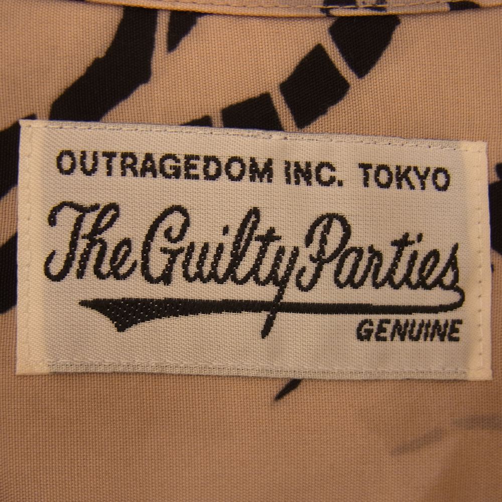 WACKO MARIA ワコマリア 22SS TIMLEHI-WM-HI27 × TIM LEHI ティム リーハイ HAWAIIAN SHIRT TYPE 2 ハワイアン 半袖 シャツ L ベージュ系 L【新古品】【未使用】【中古】