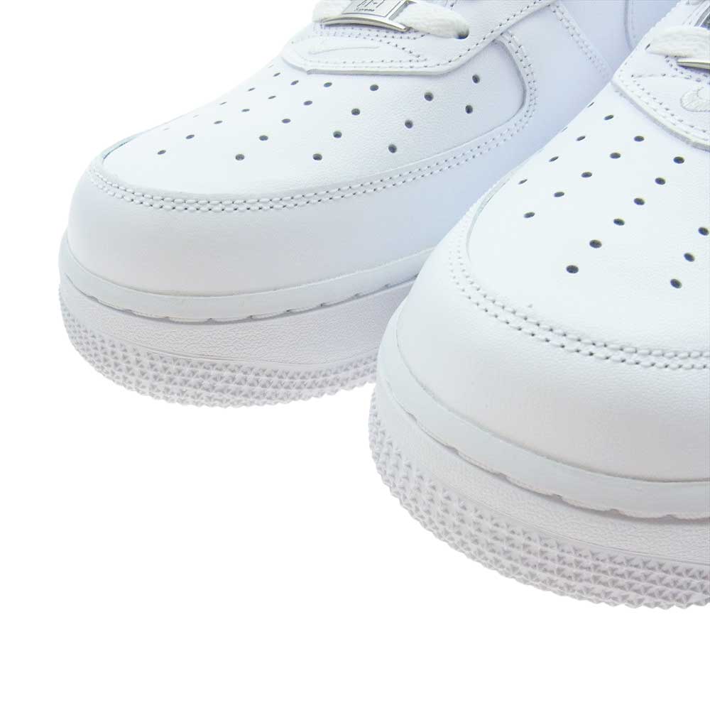 Supreme シュプリーム CU9225-100 × Nike AIR FORCE 1 LOW ナイキ エアフォース 1 ロー スニーカー ホワイト ホワイト系 27.5cm【新古品】【未使用】【中古】