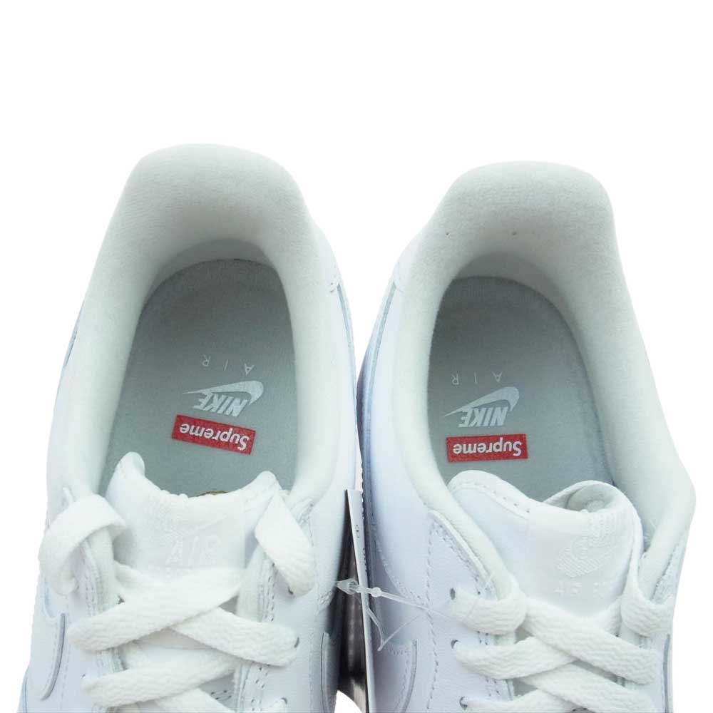 Supreme シュプリーム CU9225-100 × Nike AIR FORCE 1 LOW ナイキ エアフォース 1 ロー スニーカー ホワイト ホワイト系 27.5cm【新古品】【未使用】【中古】