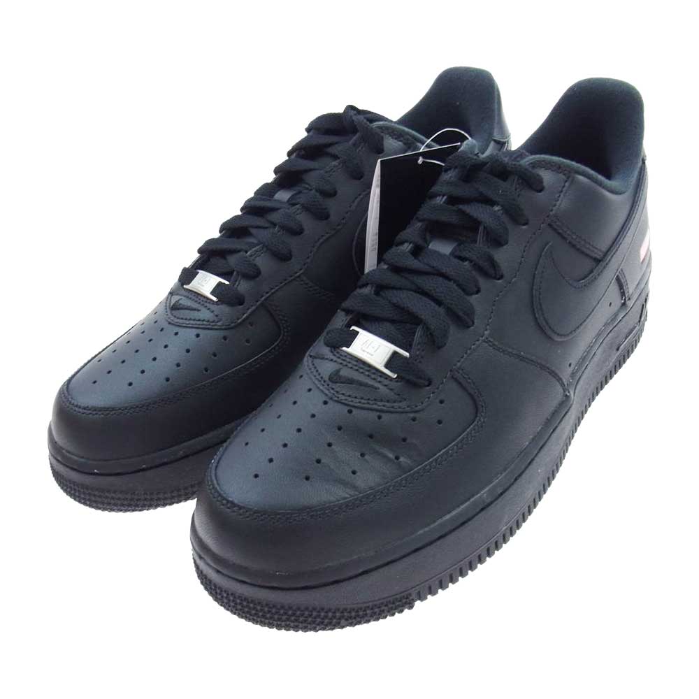 Supreme シュプリーム CU9225-001 × Nike AIR FORCE 1 LOW ナイキ エアフォース 1 ロー スニーカー ブラック ブラック系 27.5cm【美品】【中古】