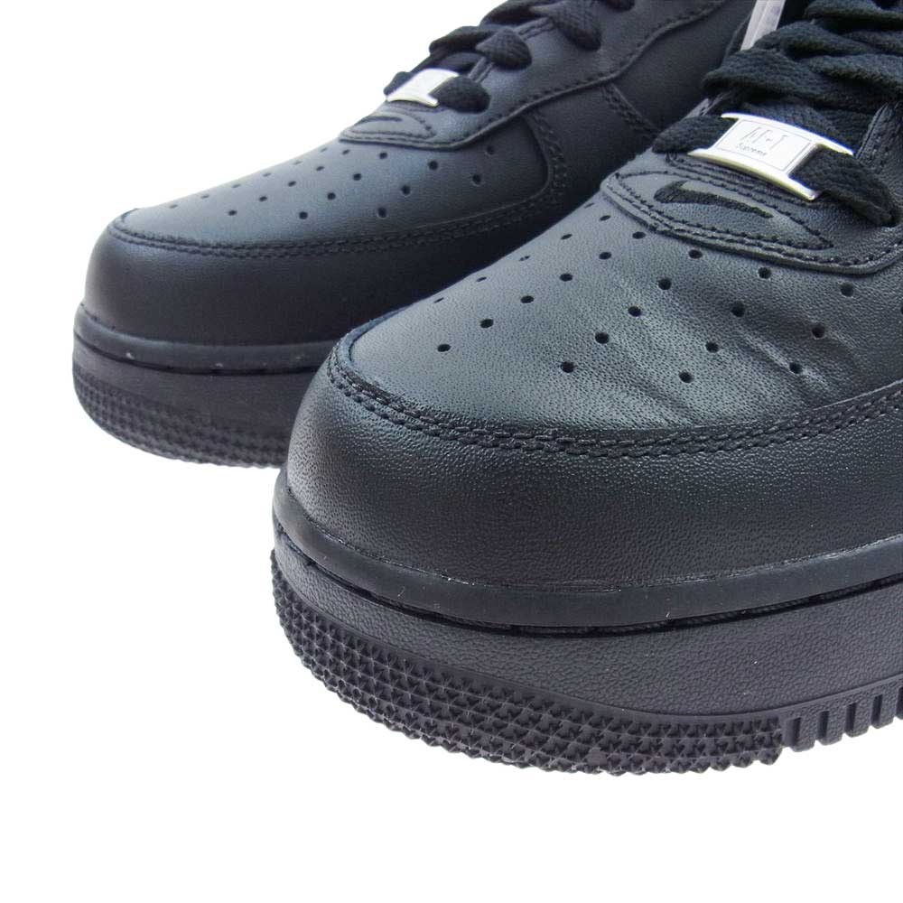 Supreme シュプリーム CU9225-001 × Nike AIR FORCE 1 LOW ナイキ エアフォース 1 ロー スニーカー ブラック ブラック系 27.5cm【美品】【中古】