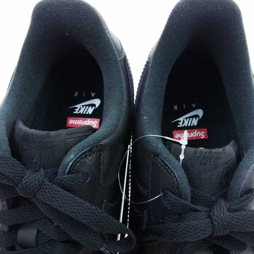 Supreme シュプリーム CU9225-001 × Nike AIR FORCE 1 LOW ナイキ エアフォース 1 ロー スニーカー ブラック ブラック系 27.5cm【美品】【中古】