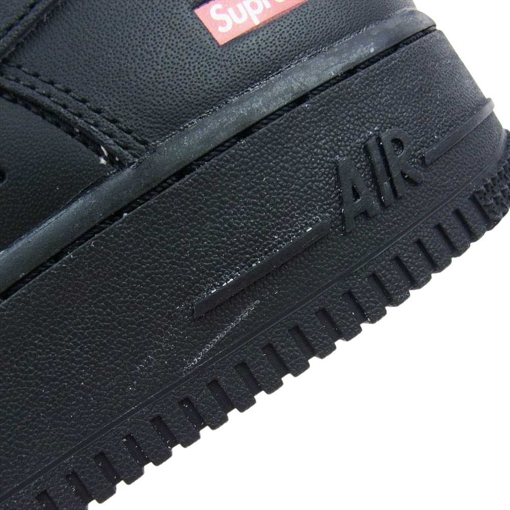 Supreme シュプリーム CU9225-001 × Nike AIR FORCE 1 LOW ナイキ エアフォース 1 ロー スニーカー ブラック ブラック系 27.5cm【美品】【中古】
