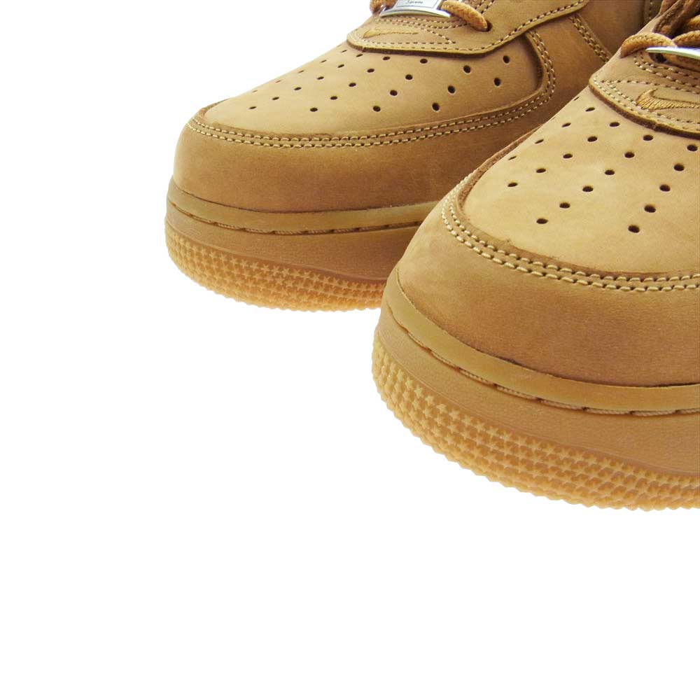 Supreme シュプリーム DN1555-200 × Nike Air Force 1 Low Wheat ナイキ エアフォース 1 ロー スニーカー ウィート ブラウン系 27.5cm【新古品】【未使用】【中古】