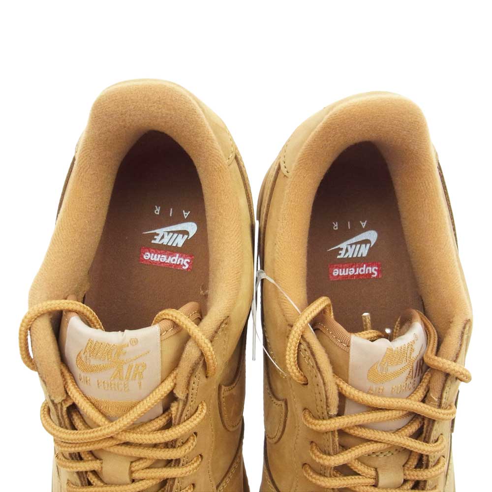 Supreme シュプリーム DN1555-200 × Nike Air Force 1 Low Wheat ナイキ エアフォース 1 ロー スニーカー ウィート ブラウン系 27.5cm【新古品】【未使用】【中古】
