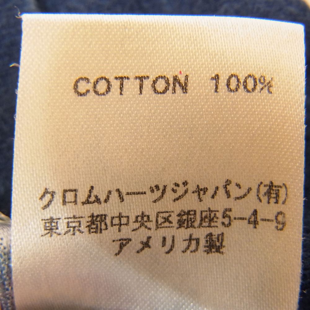 CHROME HEARTS クロムハーツ（原本無） 国内正規品 藍染め バック ダガー プリント Tシャツ インディゴブルー系 M【中古】