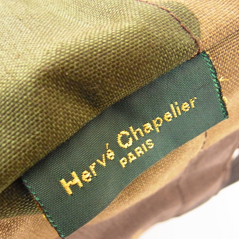 Herve Chapelier エルベ・シャプリエ 1027W ナイロン舟型 トートM 迷彩 カモフラージュ マルチカラー系【中古】