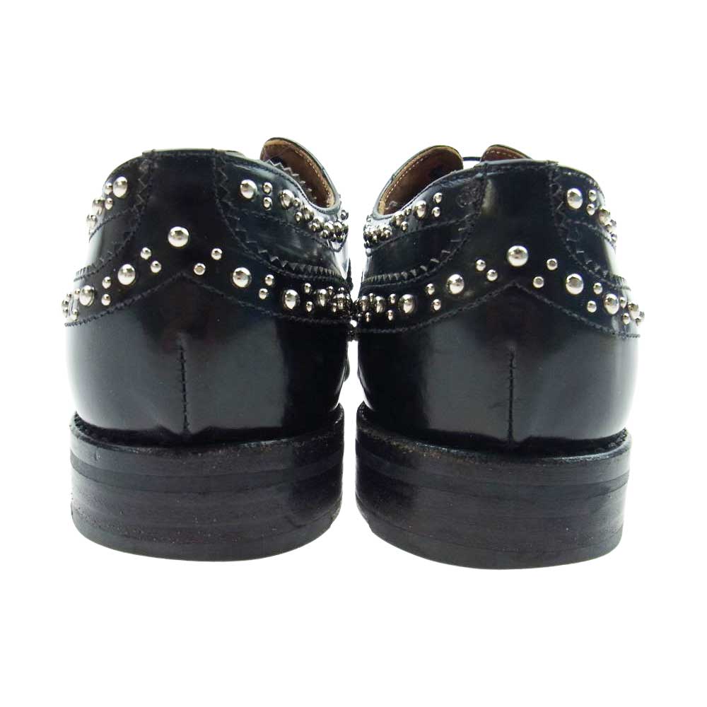CHURCH'S チャーチ Burwood Met バーウッド スタッズ ウィングチップ ドレス シューズ ブラック系 37.5【中古】