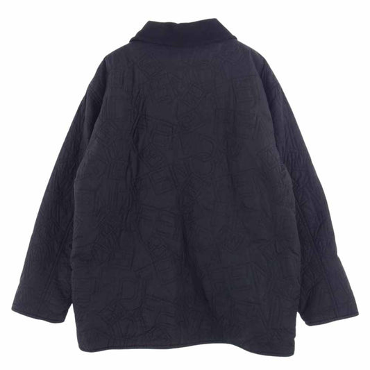 FENDI フェンディ オールド リバーシブル キルティング フリース ジャケット ブラック系【中古】