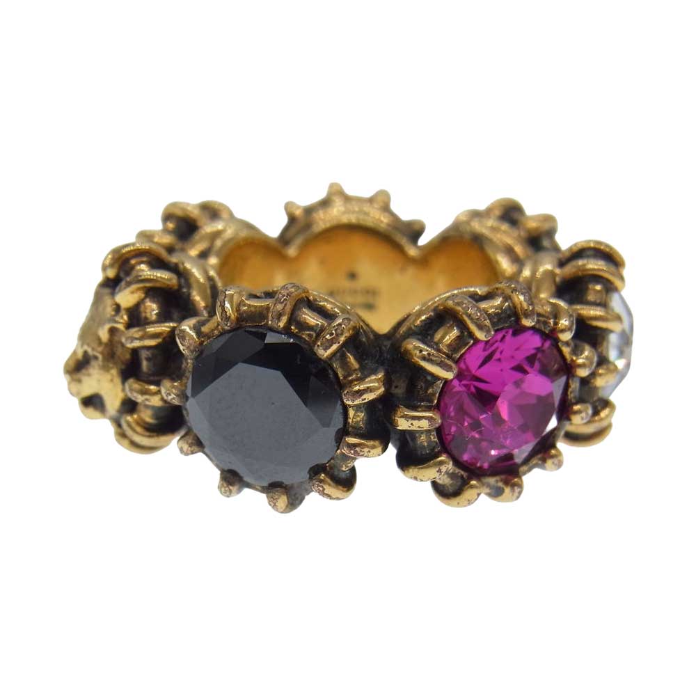 GUCCI グッチ タイガー クリスタル リング マルチカラー系【中古】