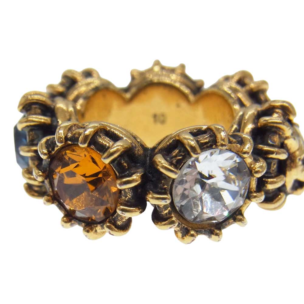 GUCCI グッチ タイガー クリスタル リング マルチカラー系【中古】