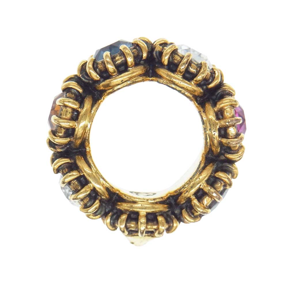 GUCCI グッチ タイガー クリスタル リング マルチカラー系【中古】