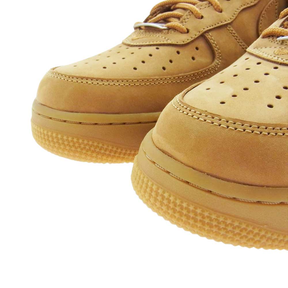Supreme シュプリーム DN1555-200 Nike Air Force 1 Low Flax Wheat ナイキ エアフォース 1 ロー フラックス ウィート ライトブラウン系 27.5cm【極上美品】【中古】