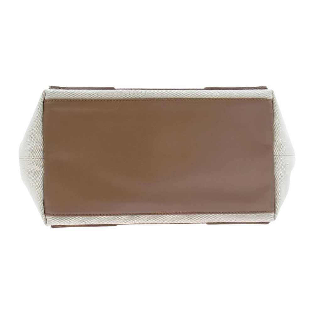 BALENCIAGA バレンシアガ 339933 ネイビーカバ S ロゴプリント ハンドバッグ トートバッグ ベージュ系【中古】