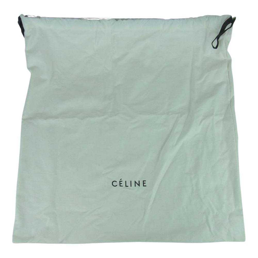 CELINE セリーヌ トラペーズ レザー ボア ハンド バッグ イタリア製 ブラック系【中古】
